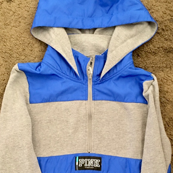 PINK VICTORIA SECRET HALF ZIP SWEATSHIRT - Picture 2 of 2